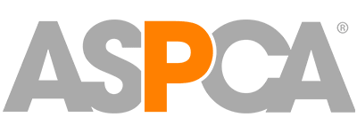 ASPCA logo with gray letters and an orange "S".